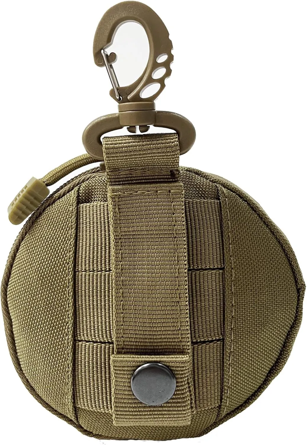 1000D Laser Cut Molle Pouch EDC Pouch Tactical Round Zipper Bag Case Coin Pouches Coin Purse Keychain Little Change Wallet Wireless Headset Pack Gadget Bag