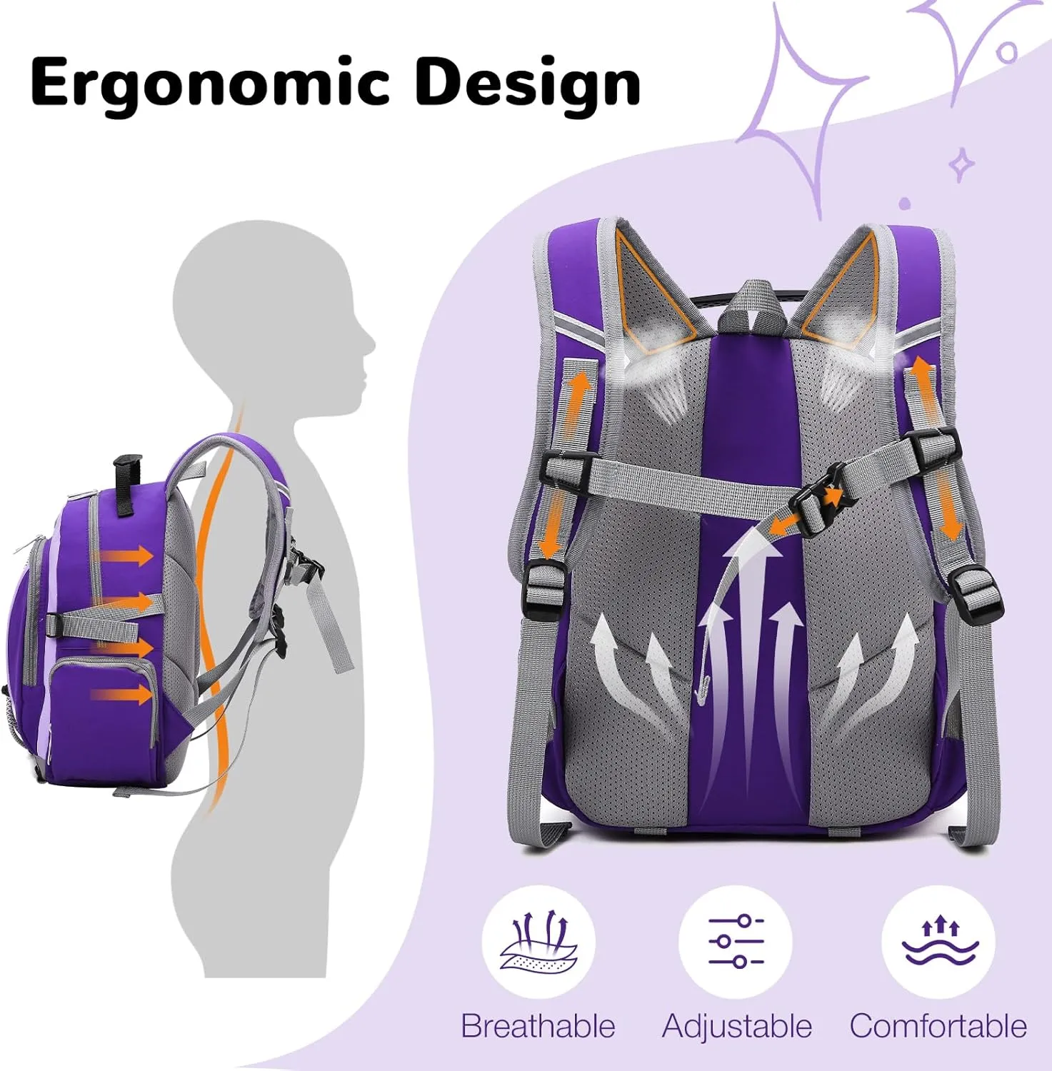 10L Lightweight Small Hiking Backpack for Girls, Mini Backpacks for Women, Nano Waterproof Day packs for Travel Casual Everyday, Purple
