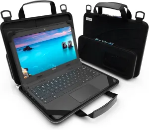 11-11.6 Inch Always-On Chromebook Case with Pouch and Shoulder Strap, Work-In Hard Protective Laptop Case, 20 Pack