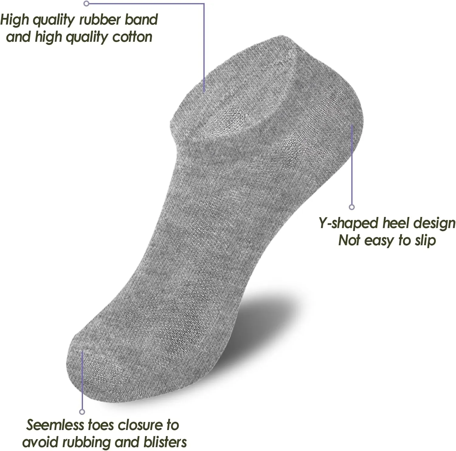 20 Pairs Low Cut Ankle Socks for Men & Women - Unisex Cotton Athletic Running Socks, Breathable Sports Sock