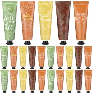 20 Pcs Fall Hand Cream Bulk for Women, Employee Appreciation Gift, Pumpkin Hand Lotion, 30ml Natural Botanical Fragrance Mini Cream for Chapped Travel Work Team Staff Autumn Thanksgiving Day