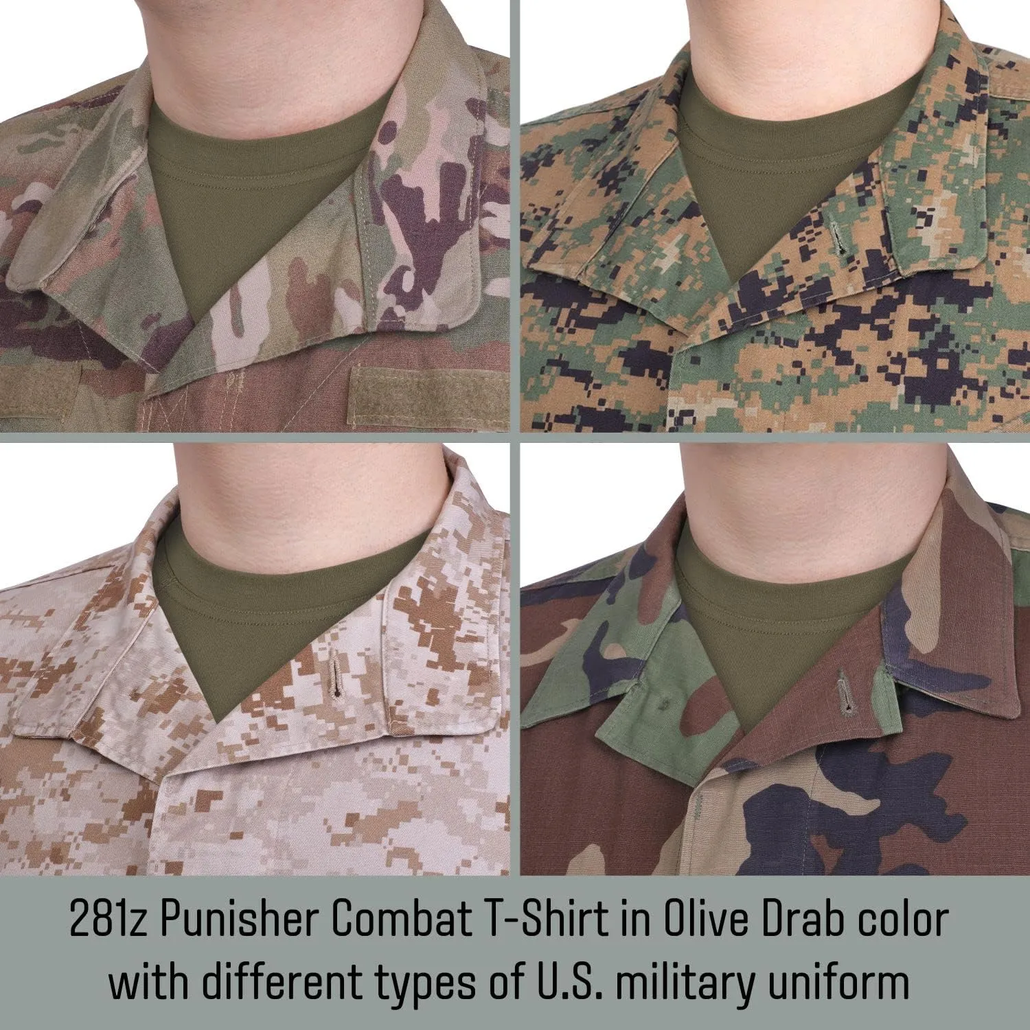 281Z Womens Military Stretch Cotton Underwear Shirt - Tactical Hiking Outdoor - Punisher Combat Line