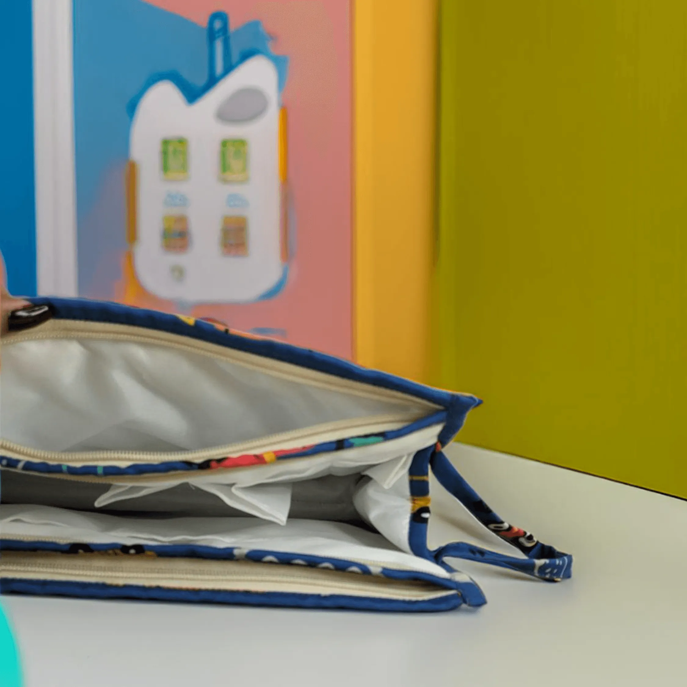 3-Zip Toiletries Organizer for kids - Transportation