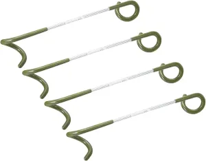 4 Pack Camping Lantern Hook Hanger - S-shaped Hook Stainless Steel Non-Slip Lamp Hanger, Apply to Outdoor/Camping/Hiking (Olive Green)