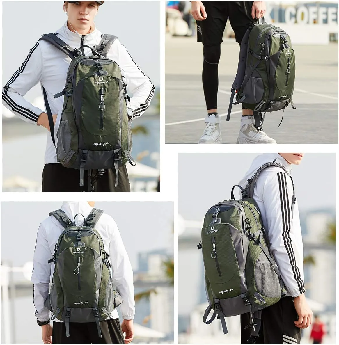 40L Waterproof Lightweight Hiking,Camping,Travel Backpack for Men Women
