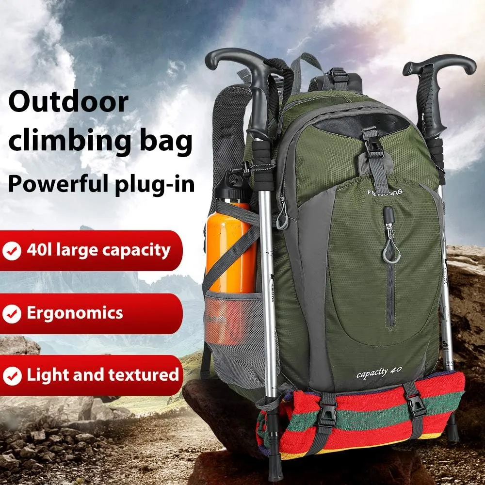 40L Waterproof Lightweight Hiking,Camping,Travel Backpack for Men Women