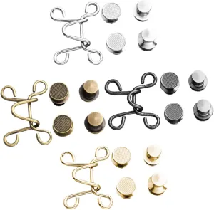 4pcs Thin Waist Replacement Buttons for Jeans Buckles for Easy Fit Chic and Durable Design for Everyday Use