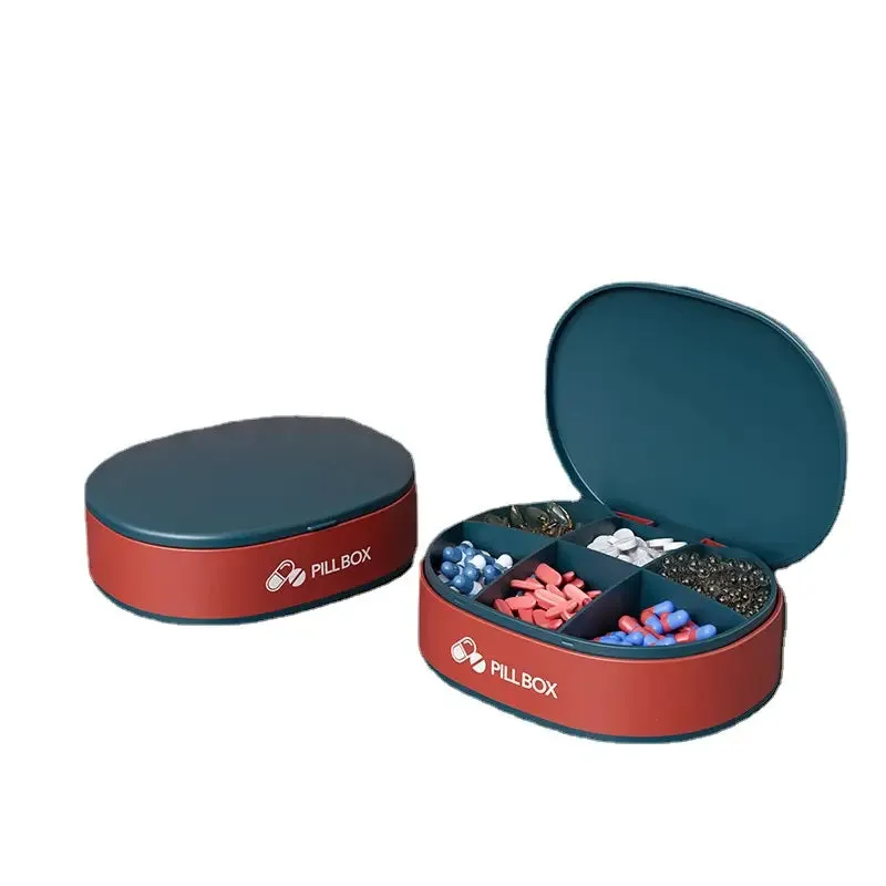 6-Grid Medicine Organizer - Travel-Friendly Pill Case