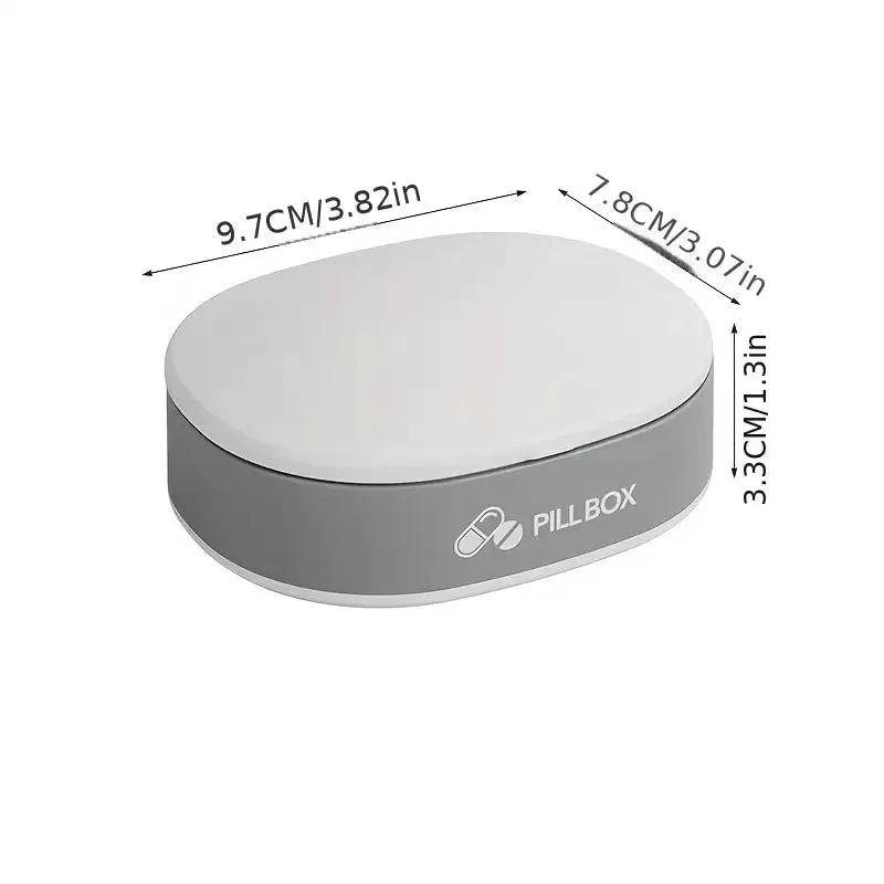 6-Grid Medicine Organizer - Travel-Friendly Pill Case