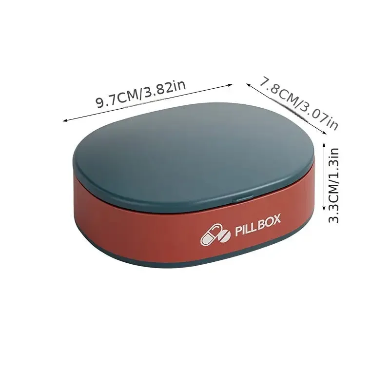 6-Grid Medicine Organizer - Travel-Friendly Pill Case