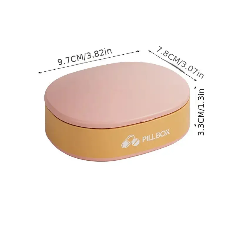 6-Grid Medicine Organizer - Travel-Friendly Pill Case