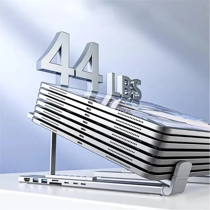 8 in 1 Laptop Stand with Docking Station