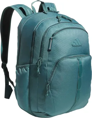 adidas Prime Backpack for Work, Travel Bag for Women and Men with Padded Compartment for Laptop, Preloved Teal Green/Black, One Size