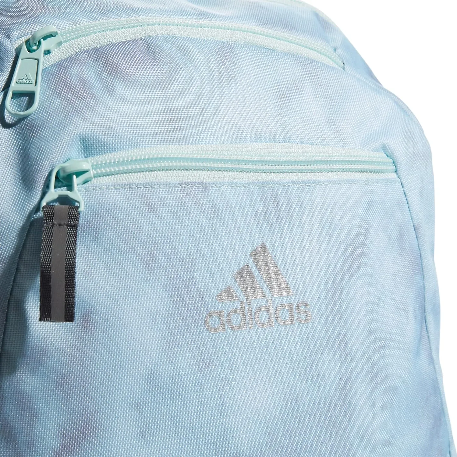 adidas Unisex Foundation Backpack for Laptop, Book Sleeve, Large Durable Athletic Gym Bag, Stone Wash Almost Blue-Grey Two/Almost Blue/Silver Metallic, One Size