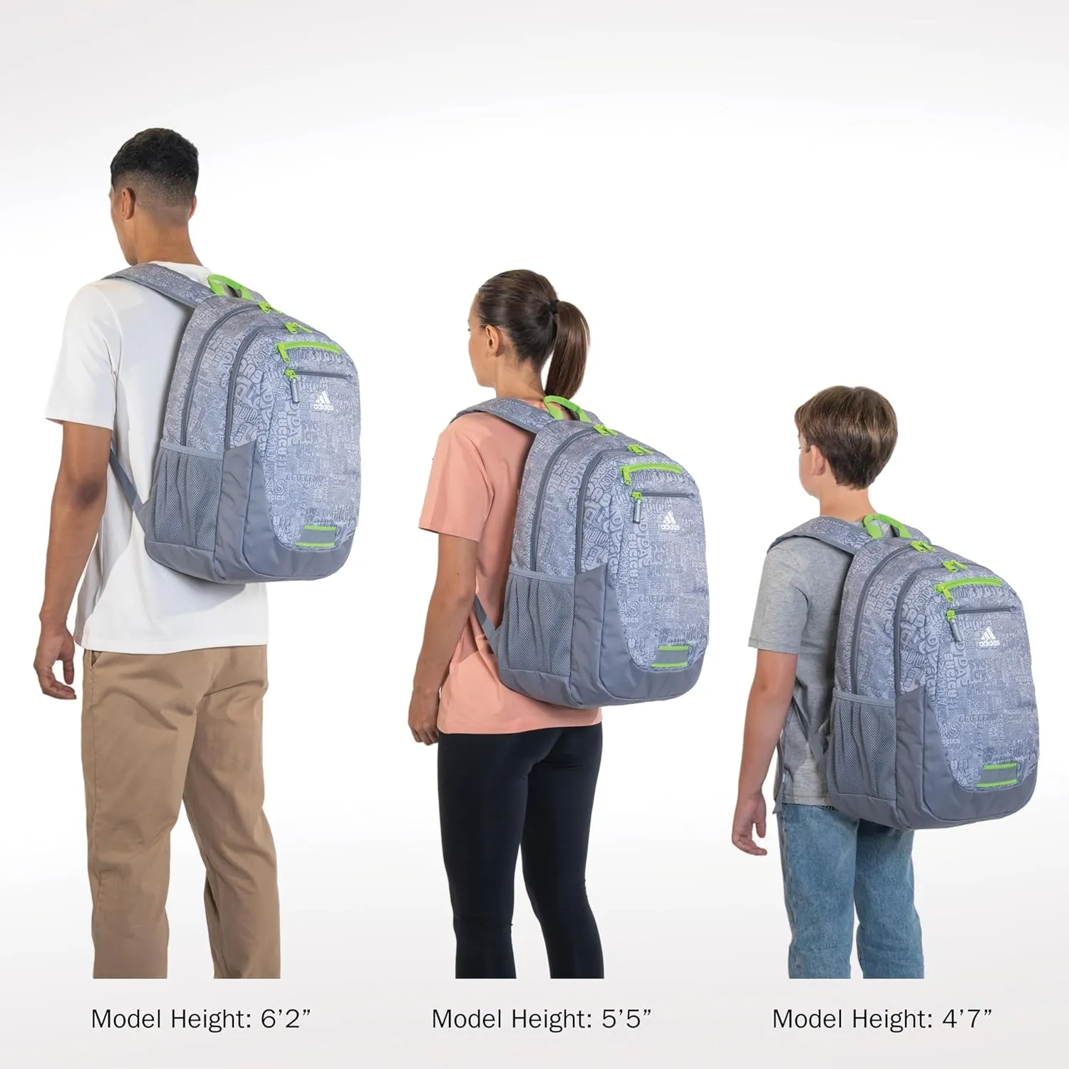 adidas Unisex Foundation Backpack for Laptop, Book Sleeve, Large Durable Athletic Gym Bag, Stone Wash White/Blue Dawn/Semi Flash Aqua Blue, One Size