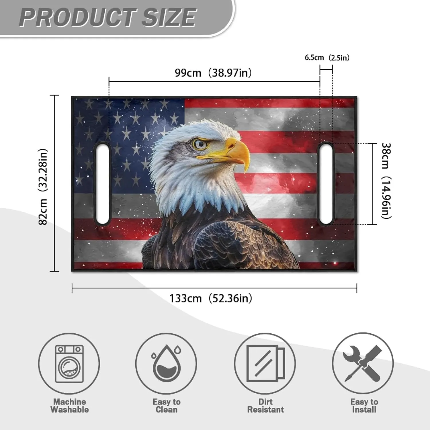 AFPANQZ American Flag Eagle Golf Cart Seat Cover Towel Durable Golf Cart Seat Protector Cushion Outdoor Golf Cart Club Car Seat Cover Blanket