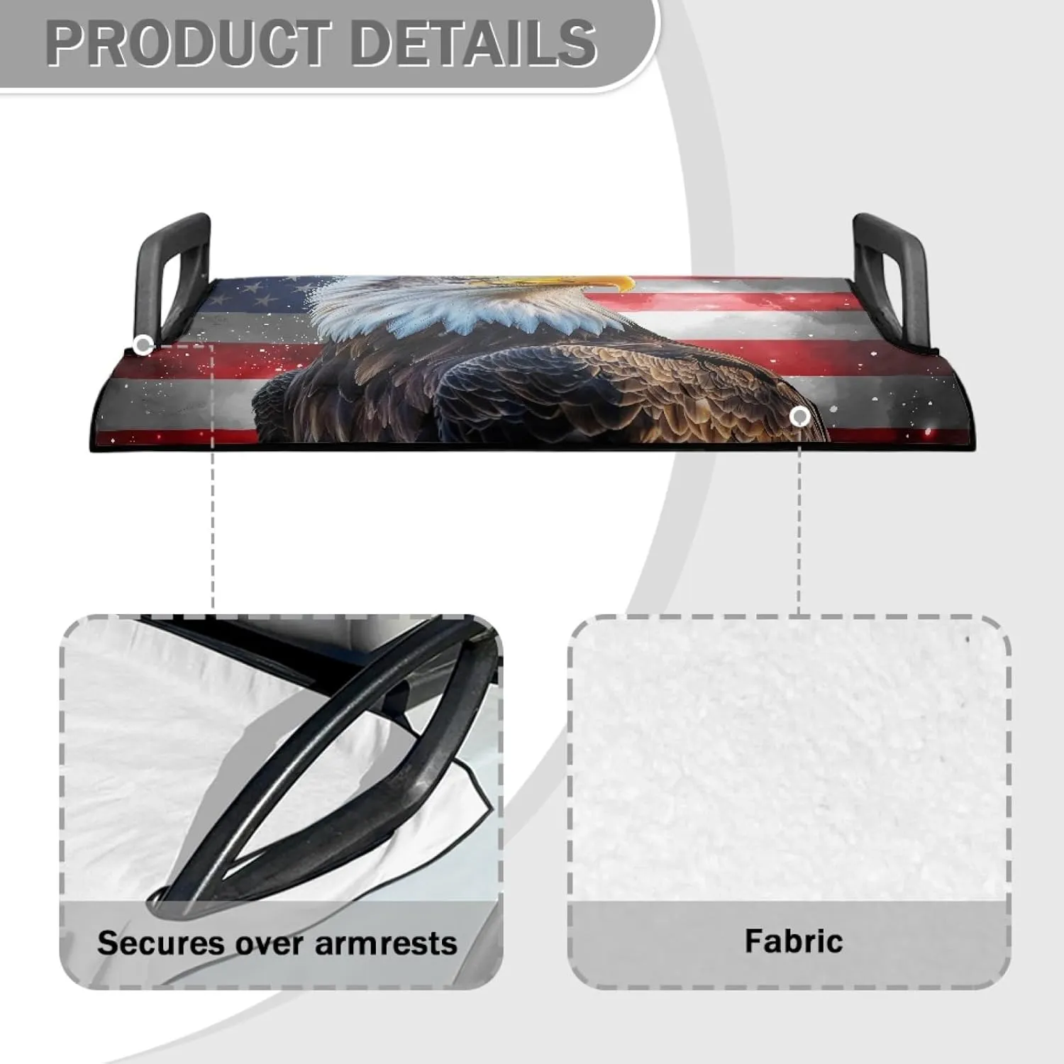 AFPANQZ American Flag Eagle Golf Cart Seat Cover Towel Durable Golf Cart Seat Protector Cushion Outdoor Golf Cart Club Car Seat Cover Blanket