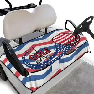 AFPANQZ Golf Cart Seat Cover with Pockets Cozy Universal Fit Most Golf Car Golf Cart Seat Blanket/Cover/Towel