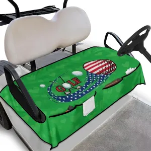 AFPANQZ Golf Cart Seat Cover with Pockets Cozy Universal Golf Cart Towels Fits Front and Back Seat of Club Cars