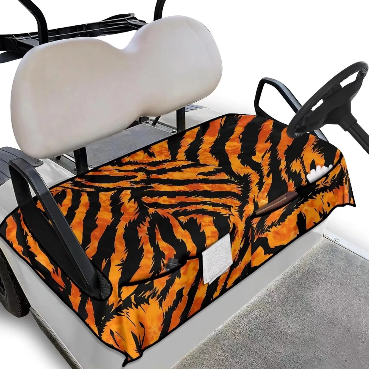 AFPANQZ Golf Cart Seat Cover with Pockets Universal Fit Easy to Install and Clean Lightweight Golf Cart Blanket