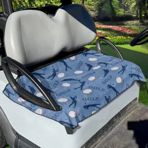 AFPANQZ Golf Pattern Golf Cart Seat Cover Cushion Universal Cushion Cover Easy to Install Golf Cart Seat Blanket Cart Accessories