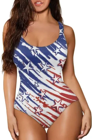 AFPANQZ Womens One Piece Bathing Suit Athletic Bikini Soft Breathable O Neck Tummy Control Bathing Suits for Girl Teens