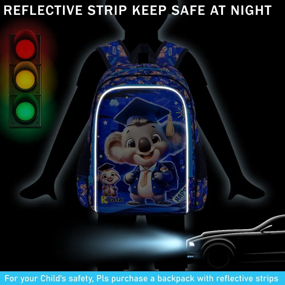 AGSDON 3PCS Backpack for Boys, Kids Elementary Bookbag with Lunch Box, Water Resistant School Backpacks for Kindergarten