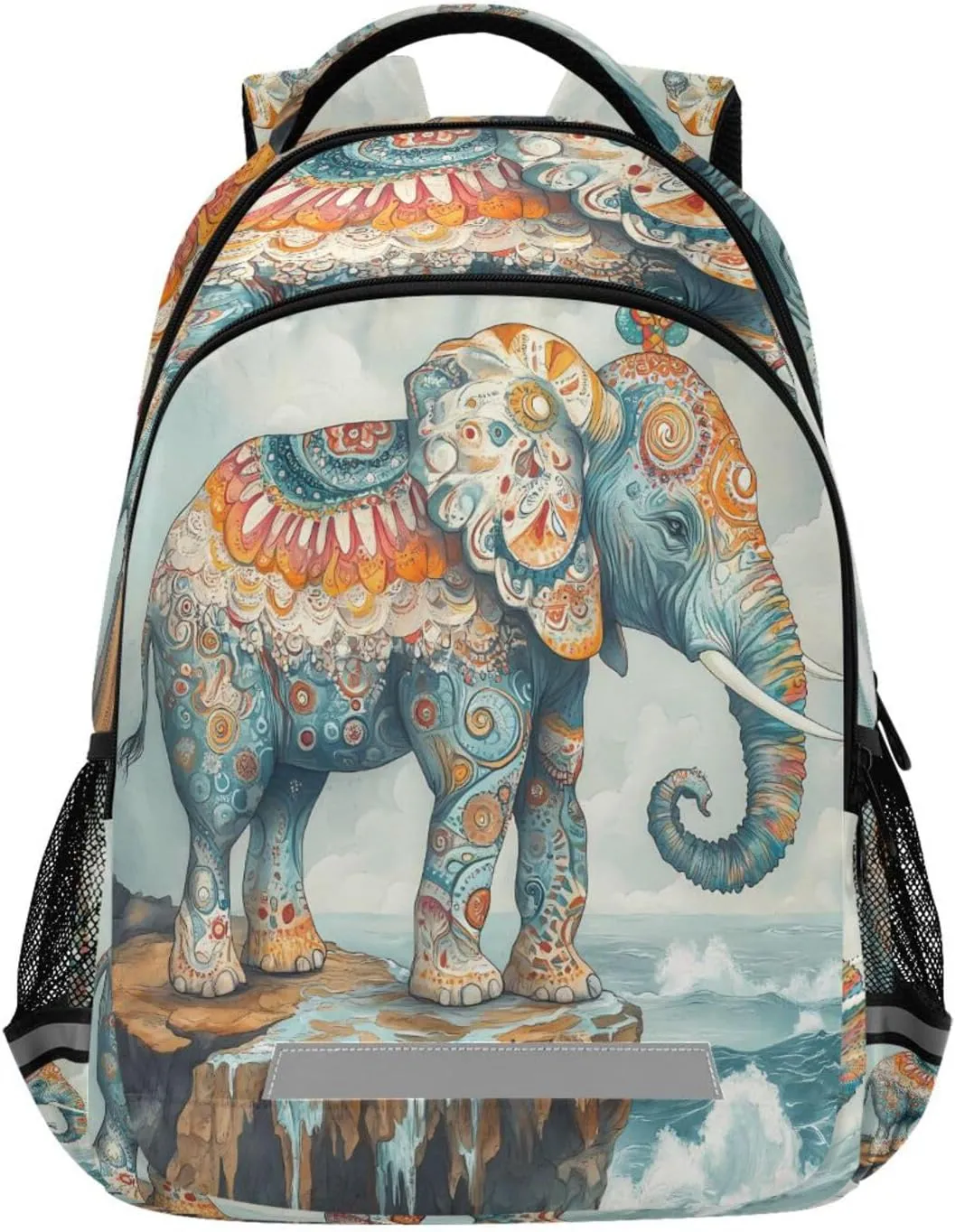 ALAZA Ancient Pattern Elephant Backpacks Travel Laptop Daypack School Book Bag for Men Women Teens Kids