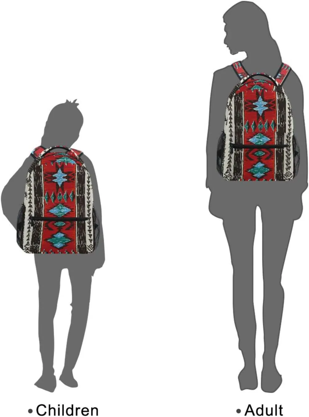 ALAZA Aztec Backpack for School Boys Western Backpacks Aztec Back Pack Geometry Personalized Kids Bookbag 3rd 4th Grade Elementary Daypacks Age 8-12 Travel Rucksack