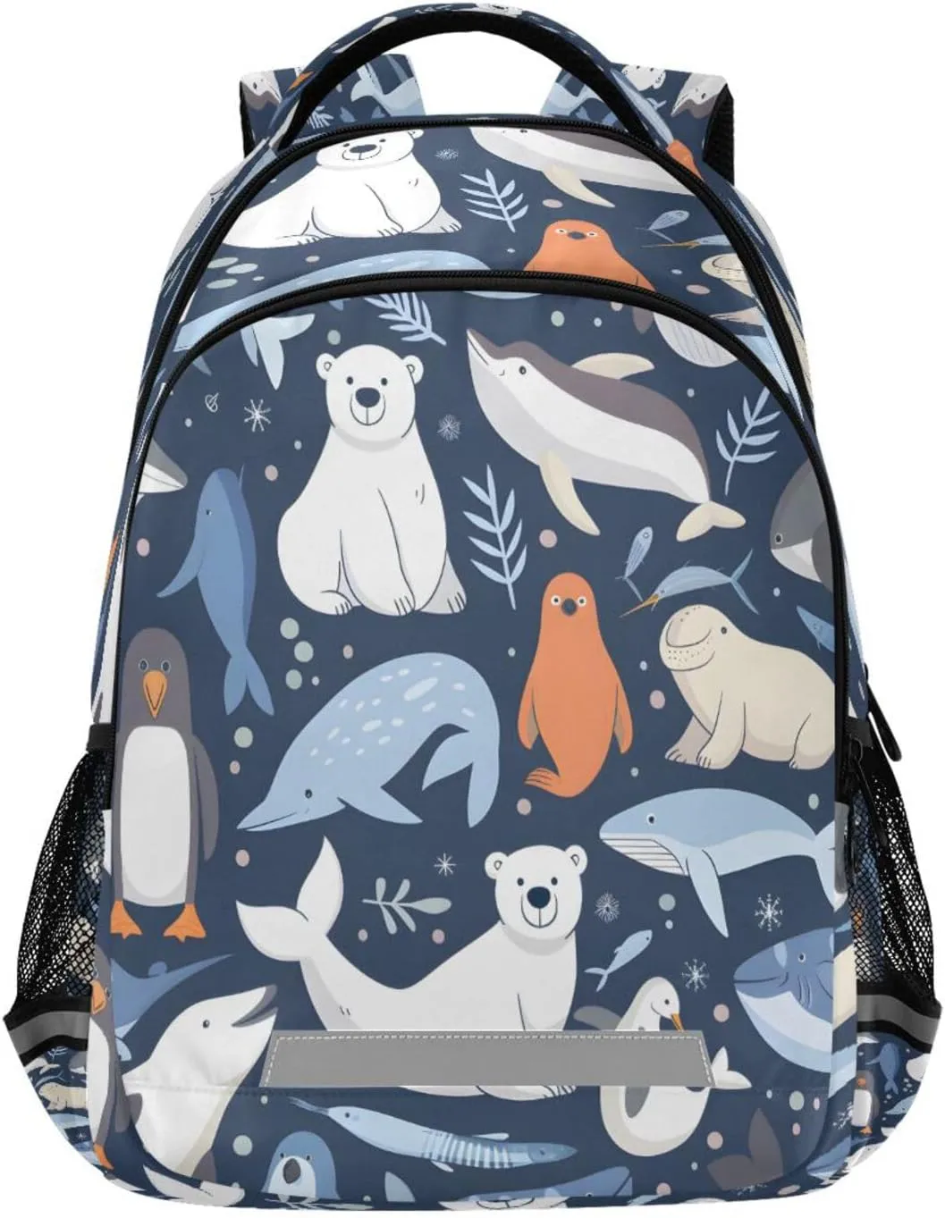 ALAZA Bear Seal Penguin Walrus Whale Fish Backpacks for Girls Boys Kids Travel Laptop Daypack School Book Bag for Teens
