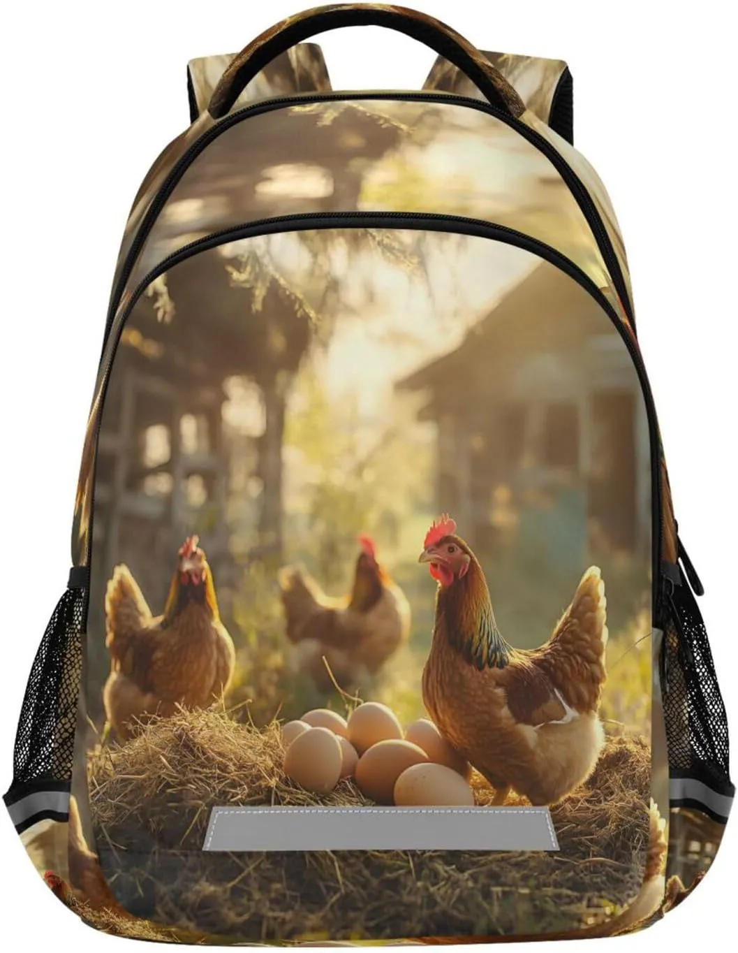ALAZA Chicken Eggs House Hay Backpacks Travel Laptop Daypack School Book Bag for Men Women Teens Kids