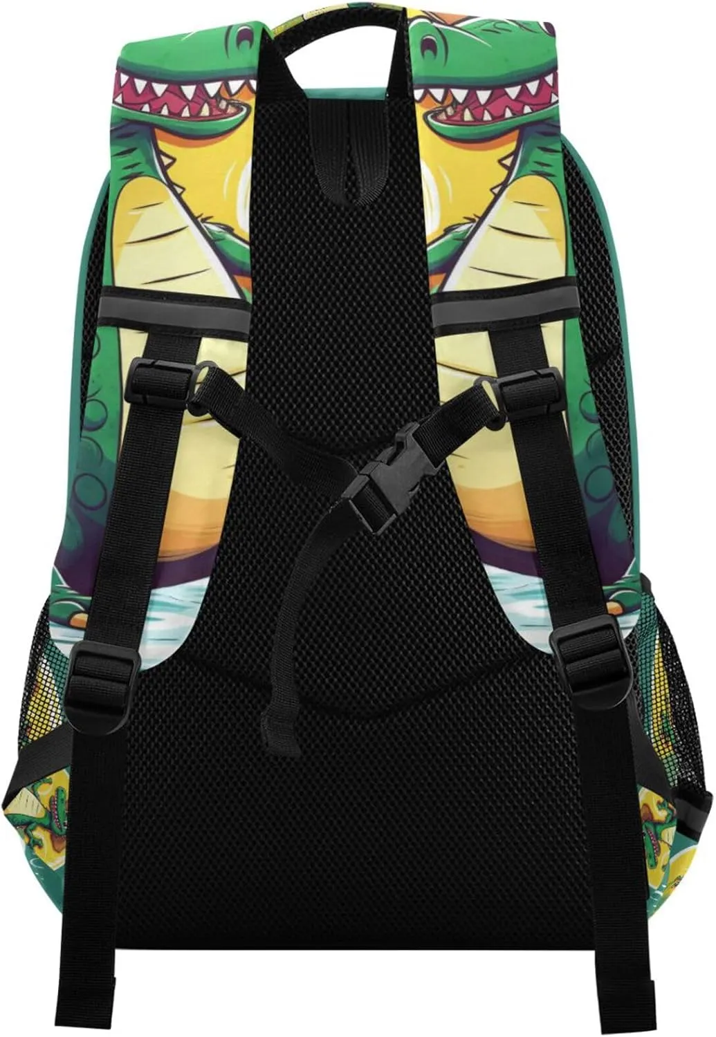 ALAZA Cute Green Crocodile Backpacks Travel Laptop Daypack School Book Bag for Men Women Teens Kids