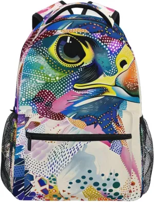 ALAZA Falcon Color Clip Art Backpacks for Girls Boys School Backpack Kids Bookbag 3rd 4th 5th Grade Elementary Students Daypacks Travel Laptop Shoulder Bag