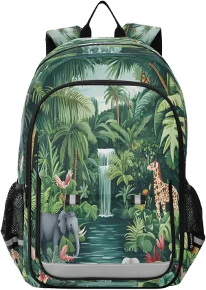 ALAZA Forest Animals School Backpacks Travel Laptop Bag Kids Bookbag for Girls Boys Teens Women Men