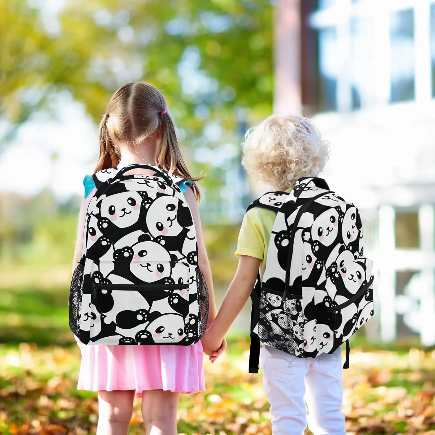 ALAZA Panda Backpack for Girls Elementary School Bag Kids Bookbag Personalized Travel Daypack 3rd 4th 5th Grade Rucksack Laptop Back Pack