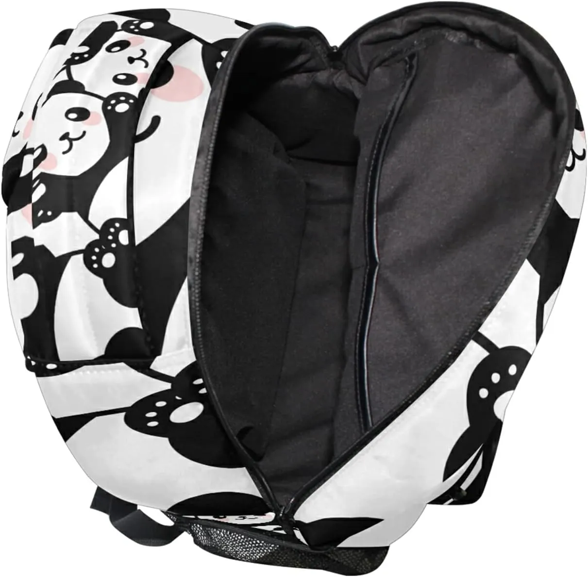 ALAZA Panda Backpack for Girls Elementary School Bag Kids Bookbag Personalized Travel Daypack 3rd 4th 5th Grade Rucksack Laptop Back Pack