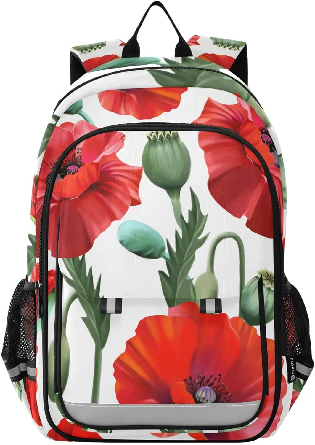 ALAZA Petal Buds and Poppy Flowers Laptop Backpack Purse for Women BookBags 17 inch School Bags Men Boys Girls Travel Casual Daypack