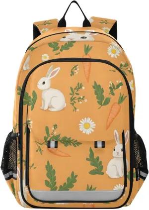 ALAZA Rabbit Carrot Orange Laptop Backpack Purse for Women Men School Bag 17 Inch Bookbag Student Boys Girls Travel Casual Daypack