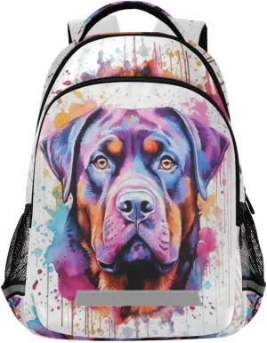 ALAZA Rottweiler Dog Backpacks Travel Laptop Daypack School Book Bag for Men Women Teens Kids