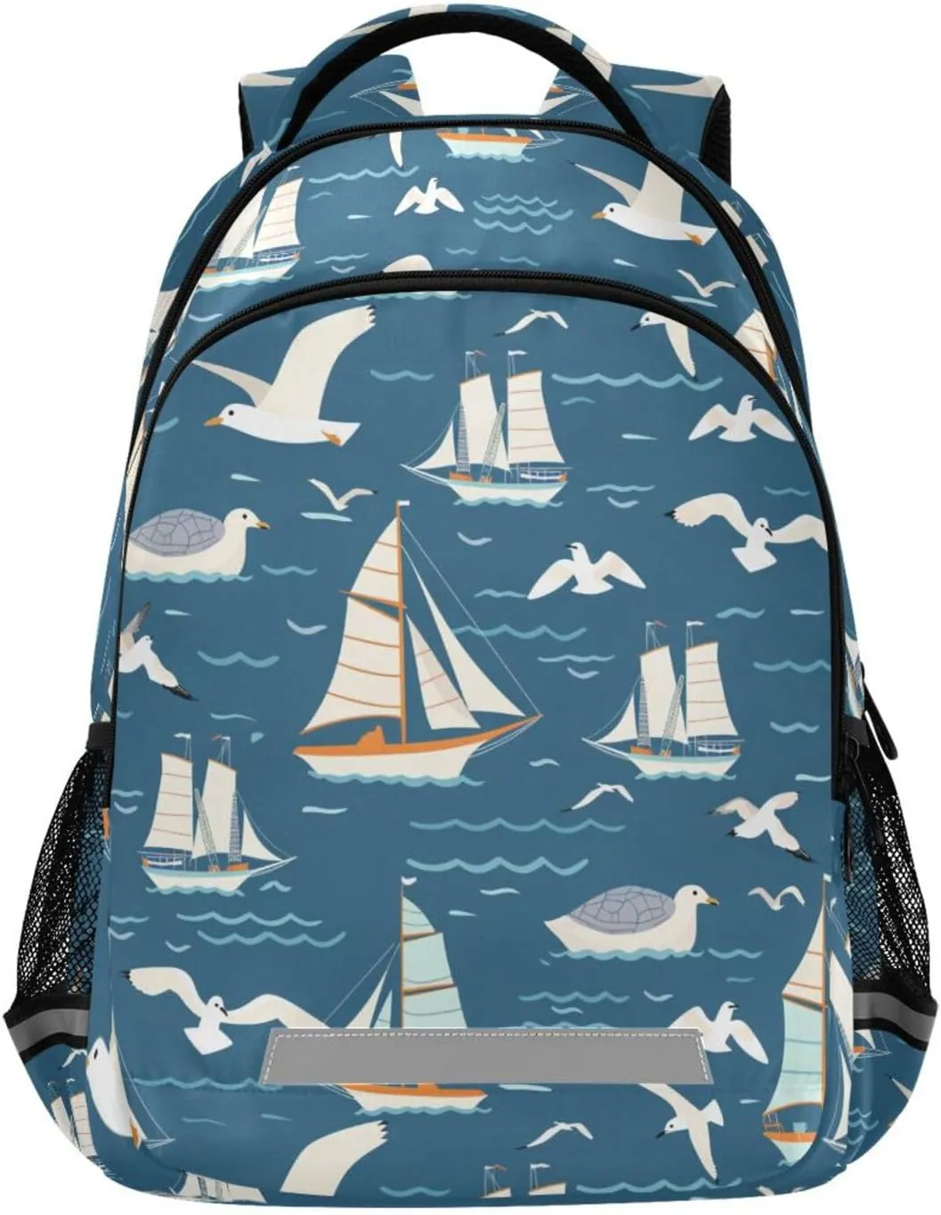 ALAZA Sailboat and Birds Doodle Backpack for Boys Girls Students Elementary School Bag Kids Bookbag Travel Daypack