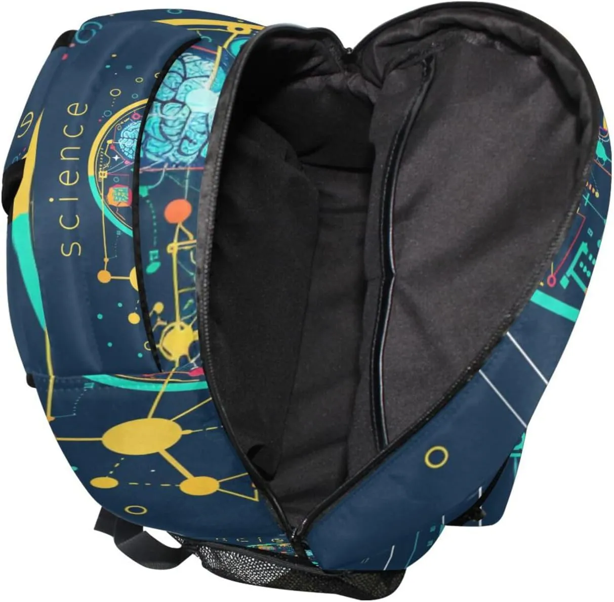 ALAZA Science Brain Backpack Purse with Multiple Pockets Name Card Personalized Travel Laptop Book Bag, Size M/16.9 inch