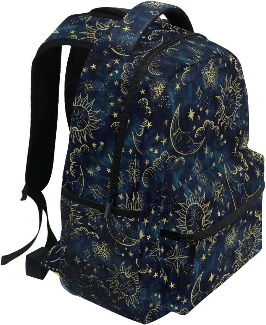 ALAZA Sun Moon Boho Cosmos Astrology Backpack Purse with Multiple Pockets Name Card Personalized Travel Laptop Book Bag, Size M/16.9 inch