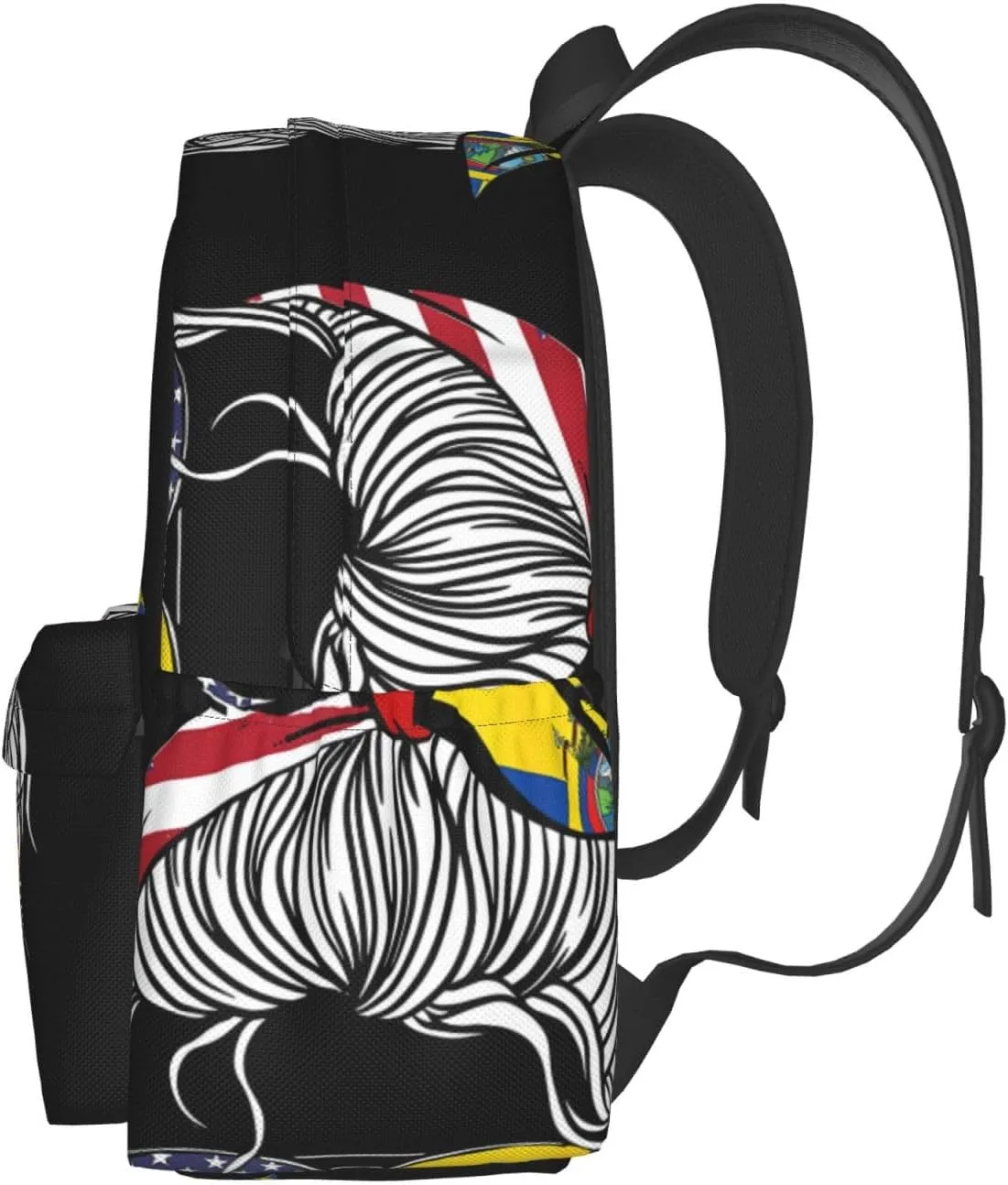 American Ecuadorian Flag Women Women Ecuador Grown Large Travel Backpack Casual Backpacks Laptop Daypack Working Rucksack Lightweight Back Pack Sports Bag with Adjustable Shoulder Strap