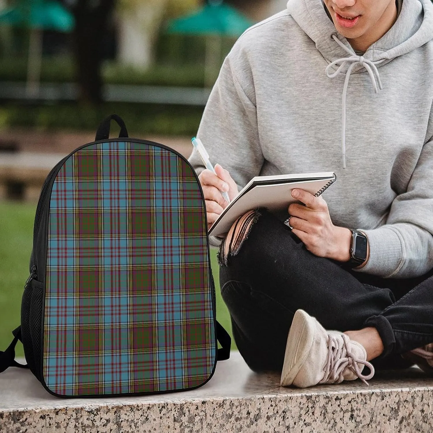 Anderson Clan Family Tartan Backpack Lightweight Waterproof Backpacks Laptop Backpack for Unisex Casual Travel Daypacks Large Capacity