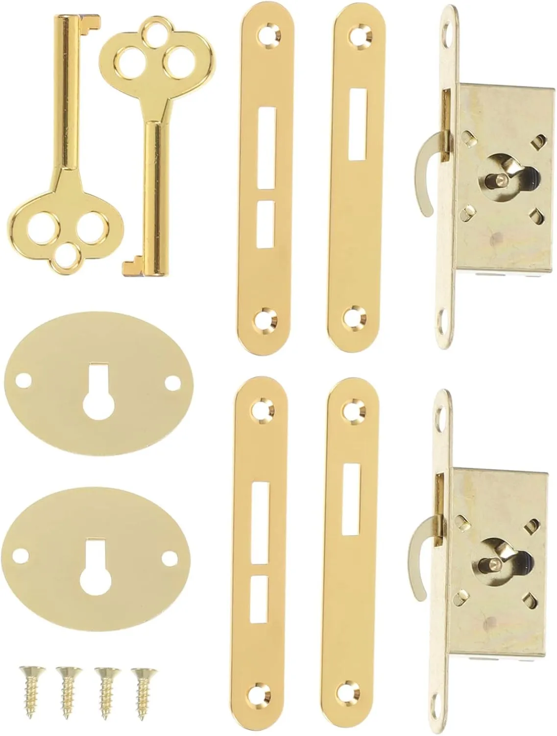 Angoily 8 Sets Wooden Box Padlock Vintage Design Lock Jewelry Box Locks Extend Serving Time