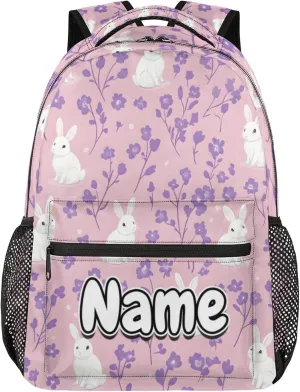 Animal Rabbits Large Backpack Fashion Travel Backpacks for Business Women Men Casual Laptop Bag Waterproof Lightweight Shoulder Bags 16in