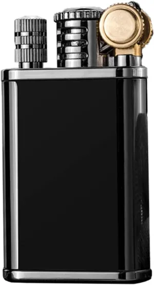 Antique Bronze Kerosene Windproof and Waterproof Lighter, Forever Matches, Refillable Fuel, Gift for Men Father (Kerosene Not Included)(Black)