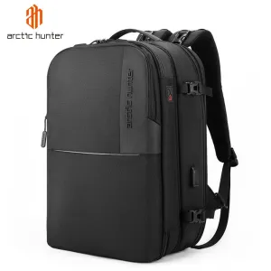 Arctic Hunter 3 in 1 Travel Backpack Convertible Top Loader Water Repellent Daypack with Built in USB Port and Headphone Jack for Men and Women, B00382 Black