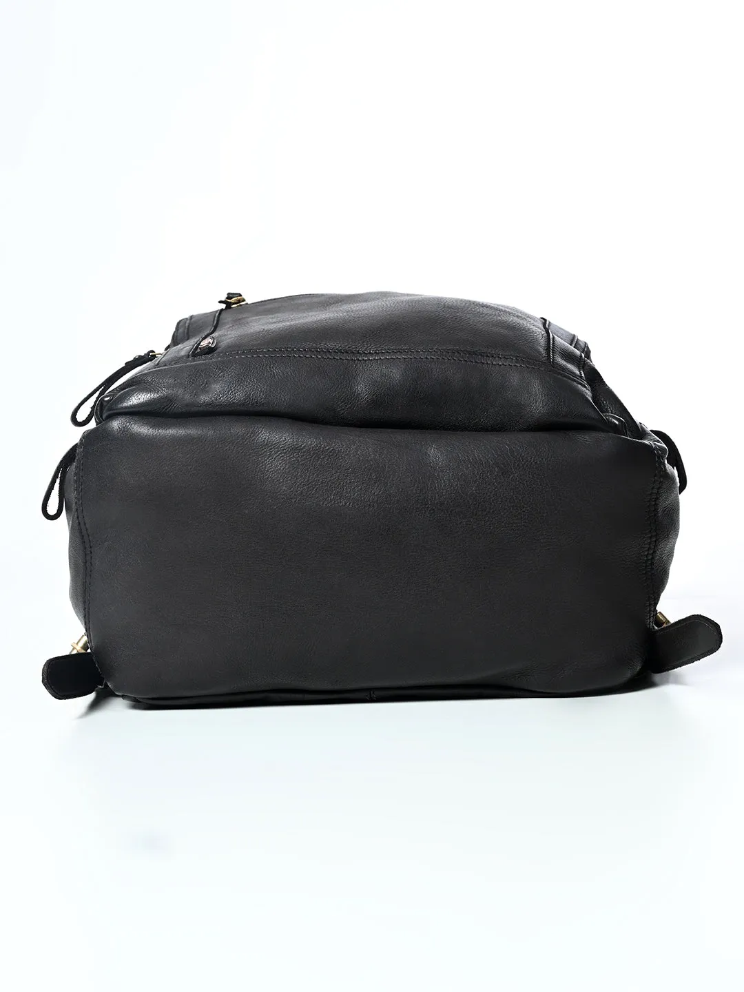 Aristo : Real Leather Black Backpack by Art N Vintage