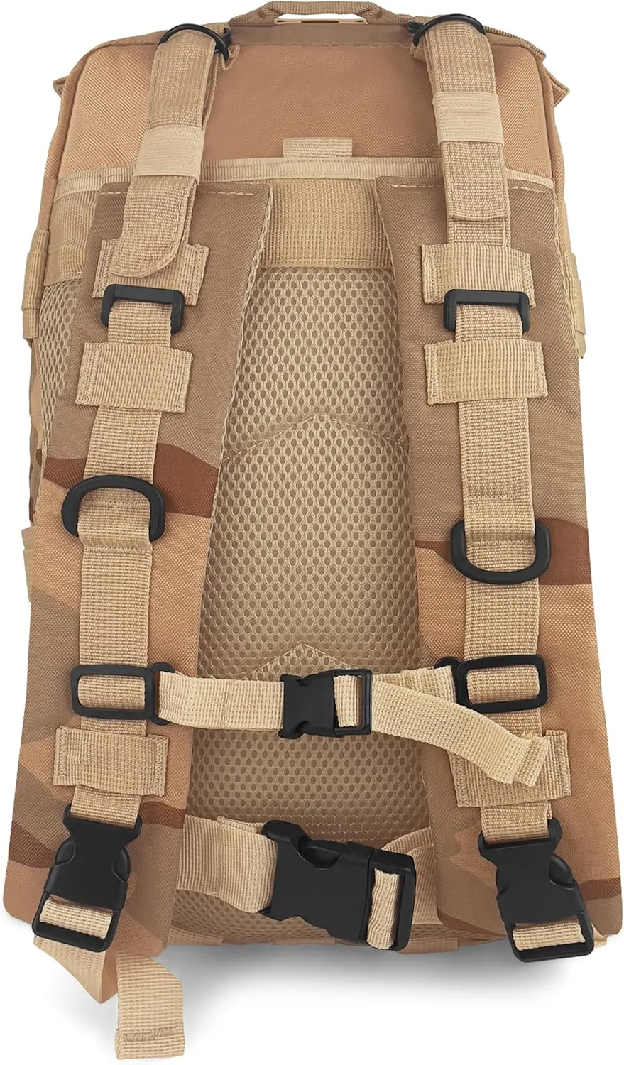 ASA TECHMED Military Tactical Backpack: Durable Pack with IFAK System, Ventilated, Utility for Outdoor, & Everyday Carry Use (Tan Camo)